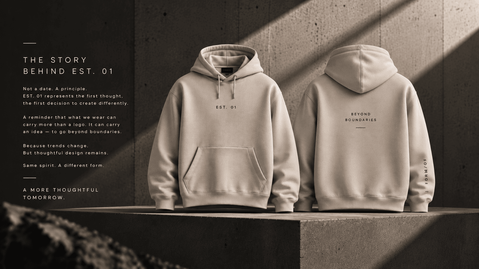 FORM/01 EST.01 first collection — premium essentials